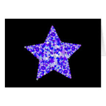 Blauer und lila Stern der Sterne Grußkarten