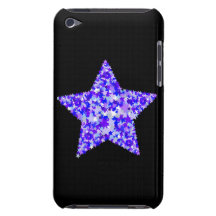 Blauer und lila Stern der Sterne iPod Case-Mate Case