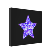 Blauer und lila Stern der Sterne Leinwanddruck