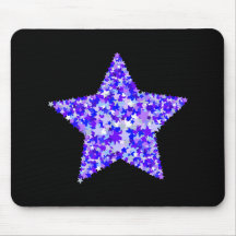 Blauer und lila Stern der Sterne Mousepad