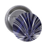 Blauer und schwarzer metallischer Schmetterling ab Anstecknadelbutton
