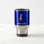 Blauer Vintager Golfspieler Kaffeetassen