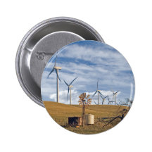 Blauer Wind-Knopf Anstecknadelbuttons