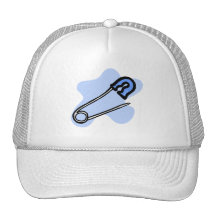 Blauer WindelPin Trucker Mütze