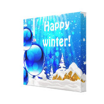 Blauer Winter-Leinwand-Druck 2 leinwanddrucke