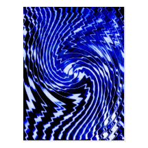 Blauer Zebra-Strudel Postkarten