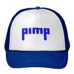 Blauer Zuhälter-Hut Retro Cap