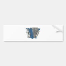 blaues accordian auto aufkleber