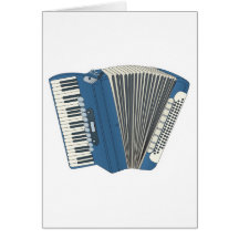 blaues accordian grußkarten