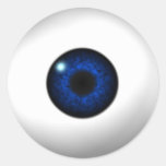 blaues Auge Runde Sticker