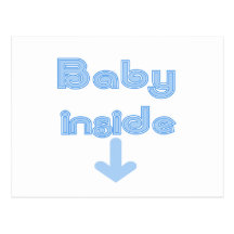 Blaues Baby nach innen Postkarte