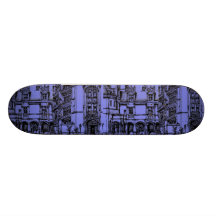 Blaues Biltmore Detail Personalisierte Skateboarddecks