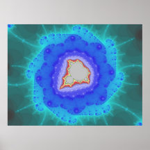Blaues Blumenblatt (Druck) Plakatdruck