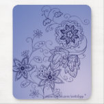 Blaues BlumenMousepad