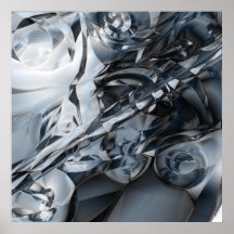 Blaues Crome Posterdrucke