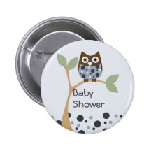Blaues Eulen-Baby Anstecknadel
