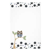 Blaues Eulen-Baby Druckpapiere