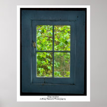 Blaues Fenster Posterdrucke