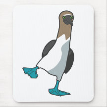 blaues füßiges Dummkopf mousepad