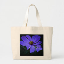 Blaues Gänseblümchen-Tasche