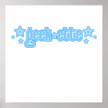 Blaues Geekette Plakatdruck
