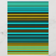 Blaues Gold des Aqua und schwarze Streifen Flyerbedruckung