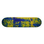Blaues GoldGraffiti-Skateboard Skateboardbretter