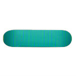 Blaues Grün-gestreiftes Skateboard Individuelle Skateboarddecks