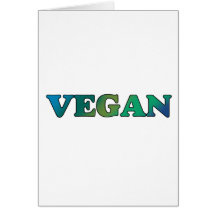 Blaues Grün vegan Karte