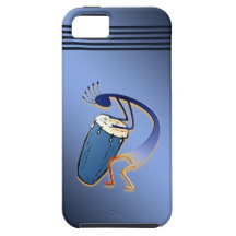 Blaues Kokopelli mit Trommel Hülle Fürs iPhone 5
