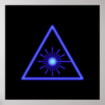 Blaues Laser-Symbol-Plakat
