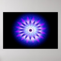 Blaues Mandala-Plakat