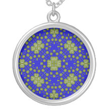 Blaues mehrfarbiges Muster Selbst Gestalteter Schmuck