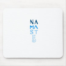 Blaues Namaste Wort Mauspad