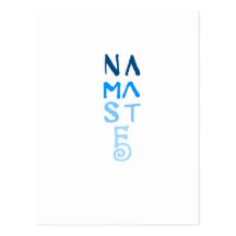 Blaues Namaste Wort Postkarte