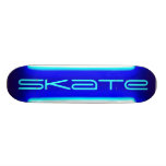 Blaues NeonSkateboard Skateboarddecks