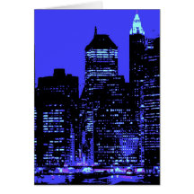 Blaues New York City Grußkarten