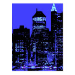 Blaues New York City Postkarte