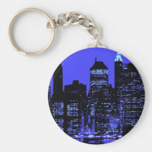Blaues New York City Schlüsselband