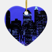 Blaues New York City Weinachtsornamente