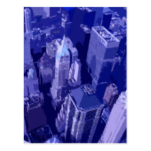 Blaues New York Postkarten
