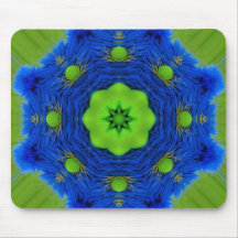 Blaues PelzKaleidoskop Mousepad