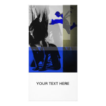 Blaues Romance Bild Karte