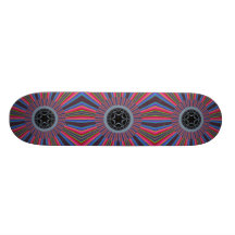 Blaues Rot-Sonnendurchbruch-Fraktal Personalisiertes Skatedeck