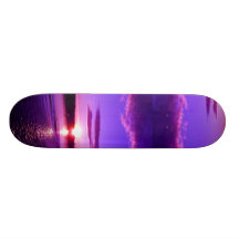 Blaues russisches Sonnenuntergang-Skateboard Individuelles Skateboard