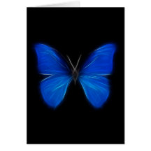 Blaues Schmetterlings-Fliegen-Insekt Karte