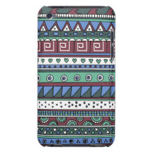 Blaues Stammes- Muster iPod Case-Mate Hülle