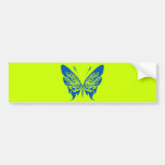 BLAUES TÄTOWIERUNGS-SCHMETTERLINGS-GRAFIK-LOGO AUTO STICKER