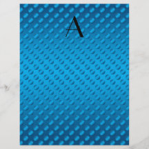 Blaues Tupfenmonogramm Personalisierte Flyer