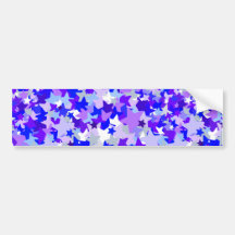 Blaues u. lila SterneConfettimuster Auto Aufkleber